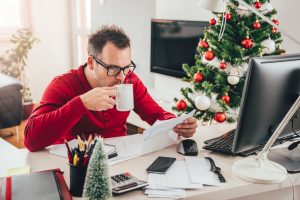 business owner busy during holiday